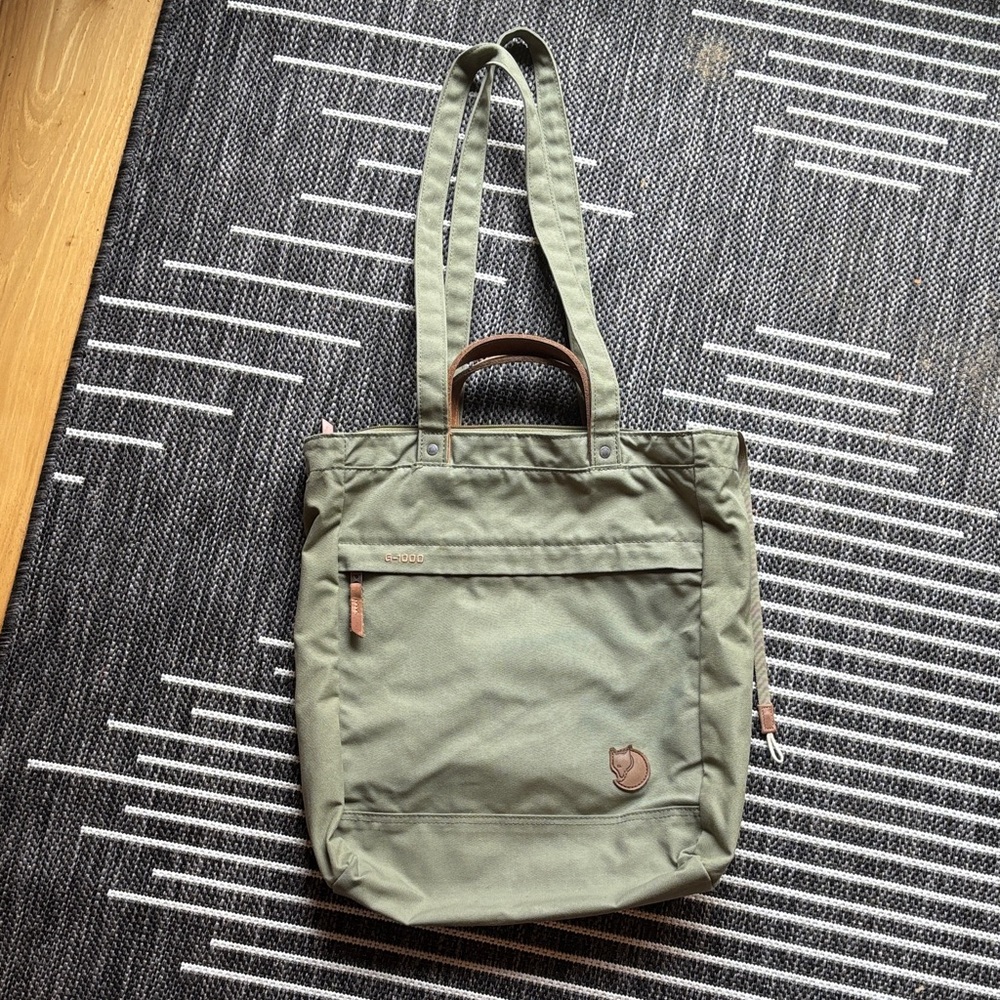 EUC Fjallraven Olive Green Totepack 1